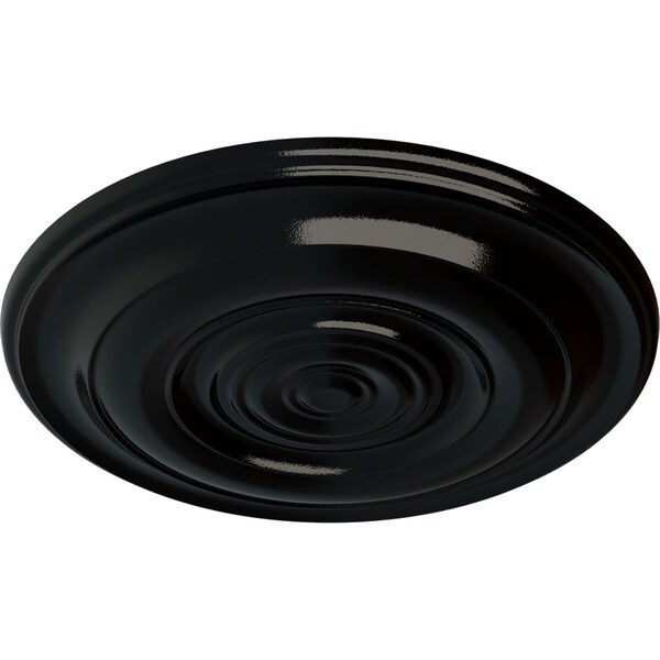 Niobe Ceiling Medallion (Fits Canopies Up To 8 5/8), Hand-Painted Black Pearl, 18OD X 1 1/2P